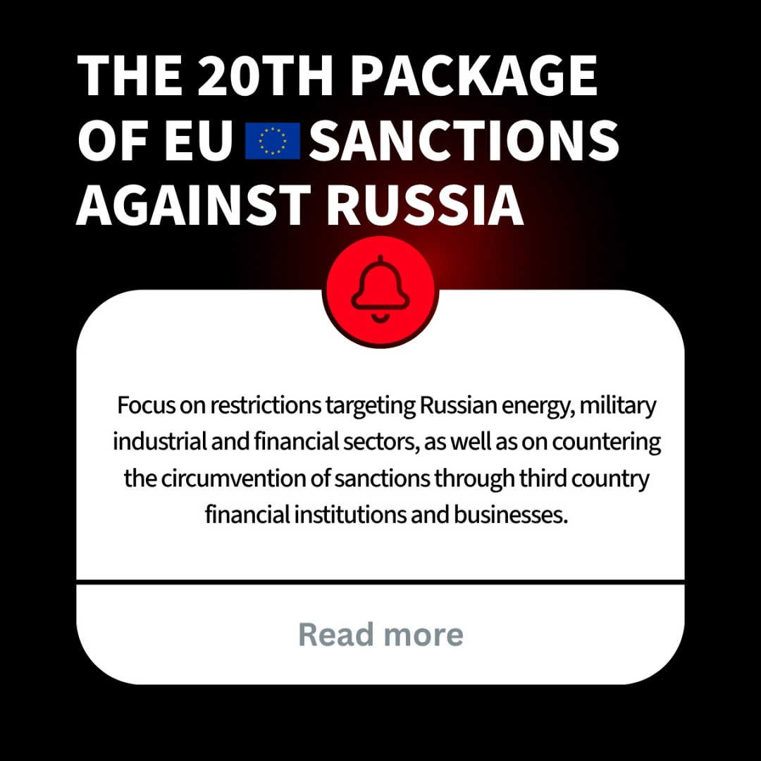 The 20th package of EU sanctions against Russia | Ārlietu ministrija